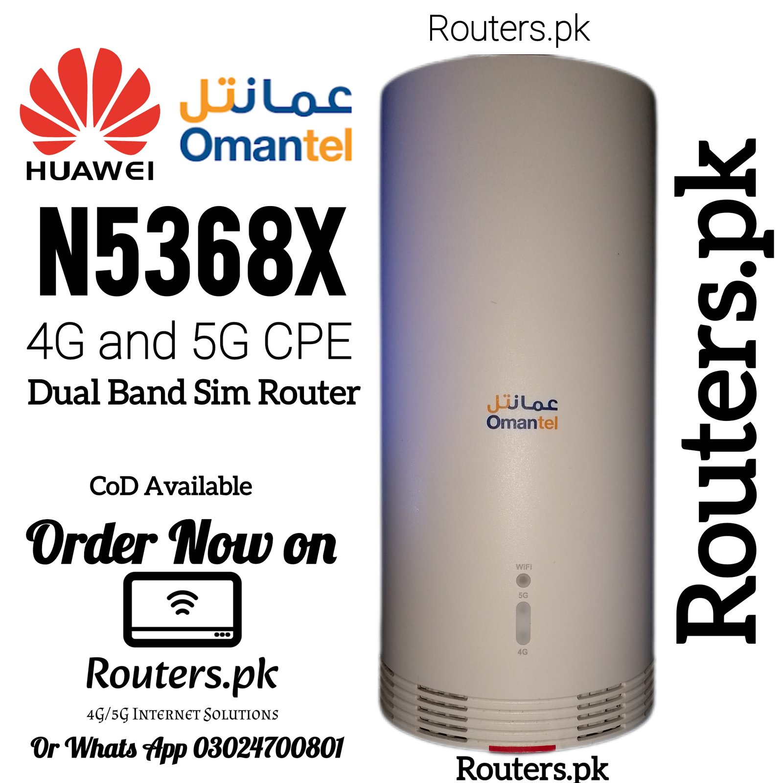 Huawei N5368X 4G and 5G Sim Router